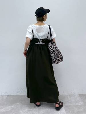 トレンドど真ん中キタッ♡【グローバルワーク】今っぽシルエット！「ポコポコキャミワンピ」