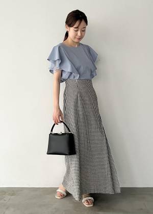 ＜えっ、モテちゃうよ？？＞【ROPÉ PICNIC】スカートにもパンツにも◎「フリル袖トップス」