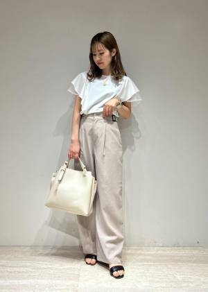 ＜えっ、モテちゃうよ？？＞【ROPÉ PICNIC】スカートにもパンツにも◎「フリル袖トップス」