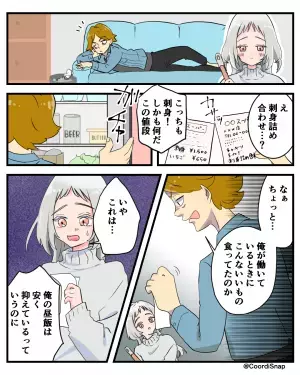 夫「お前、刺身食ったのか！」嫁「これは…」→嫁の買い物履歴を猛批判！？”裏事情を知らない”夫から追撃を食らう羽目に！！