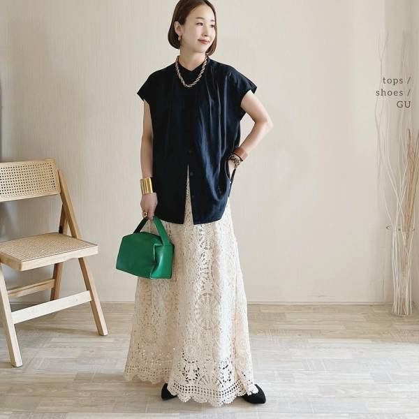 ＜やっぱ【GU】さすがだわ！！＞ 大人女子におすすめ♡ 高見え「上品ブラウス」