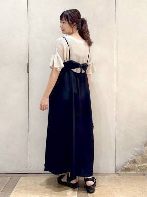 ＜360度可愛いッ♡♡＞【グローバルワーク】ぽこぽこ素材で、今っぽ！「夏キャミワンピ」