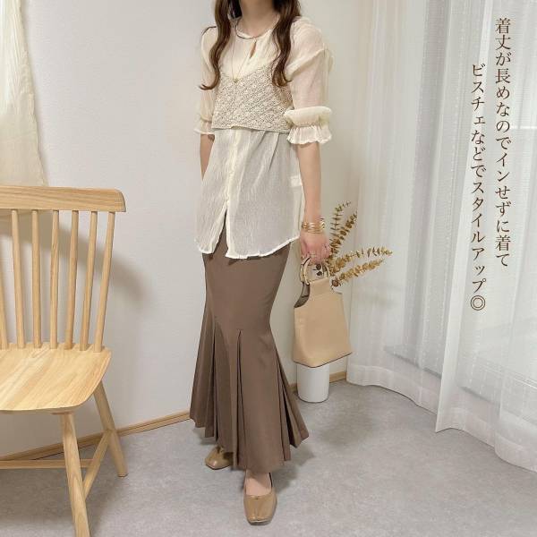 「かなり着回せる」って！【しまむら】夏のスタメン確実かも♡「淡色シアーシャツ」