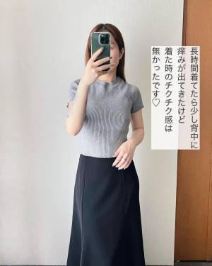 「かわいーぃ」！！！【GU】《新作》”ラメクロップドセーター”は「もっちり系」の着心地！！