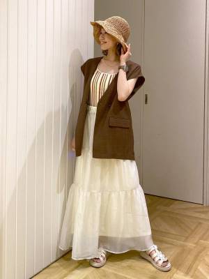 こりゃ、モテ一直線かも！【ローリーズファーム】透け感が夏っぽ♡「ボリュームスカート」