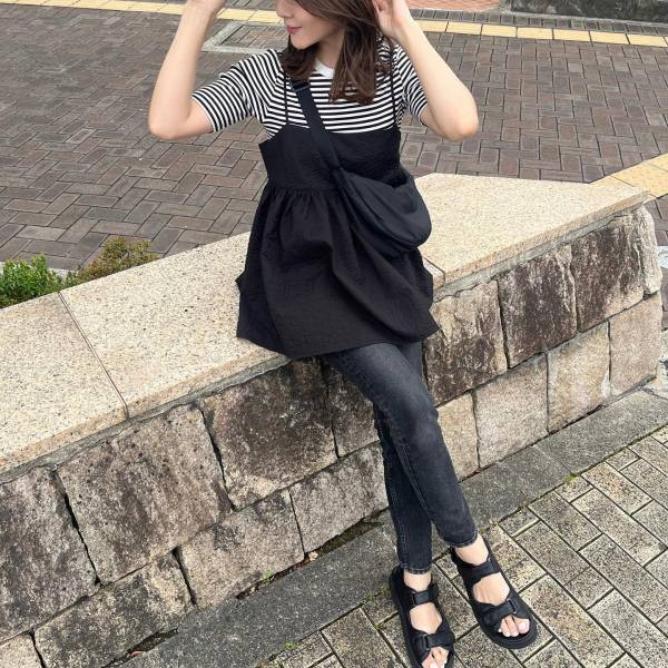 上品コーデでも使える♡【スポーツサンダル】