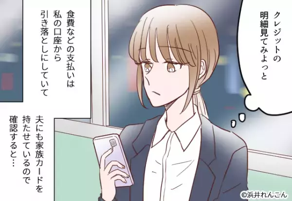 【クレカ明細に…高額な利用履歴！？】仕事帰り不審な履歴を発見→詳細を見てみると…夫の”恐ろしい習慣”が発覚する！