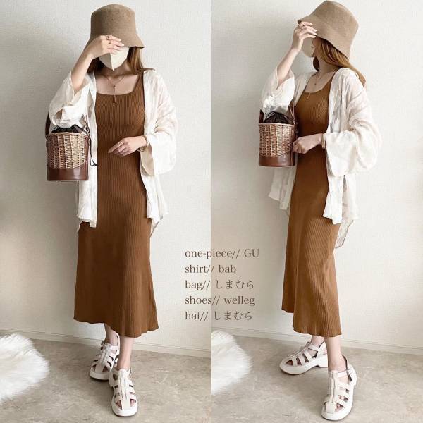 複数買いしちゃえ♡【GU】シンプル可愛い！ 着回し力も◎な「リブワンピ」
