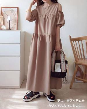 こりゃ、本気で可愛い♡【しまむら】着回しでガラリと変身！「淡色ワンピ」