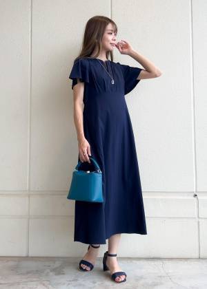 夏の「寒色」イイね♡♡【ROPÉ PICNIC】清潔感＆きれいめ感◎「ブルーワンピ」