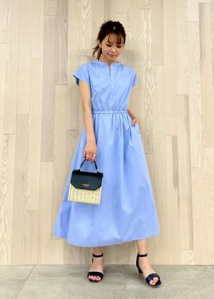 夏の「寒色」イイね♡♡【ROPÉ PICNIC】清潔感＆きれいめ感◎「ブルーワンピ」