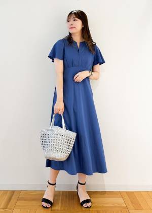 夏の「寒色」イイね♡♡【ROPÉ PICNIC】清潔感＆きれいめ感◎「ブルーワンピ」