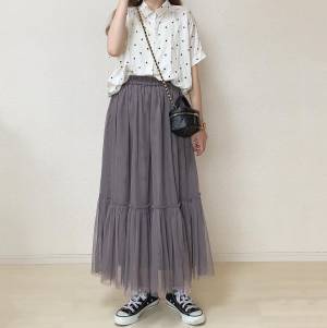 「着回し力」スゴッッ！！「ボリュームたっぷり」たまらん♡【GU】思わず「飛びついた」“チュールスカート”特集