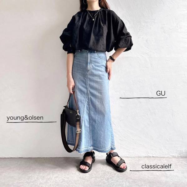 《えっ、もう値下げ！？》【GU】に急げーッ！！  1枚は欲しい♡「デニムスカート」