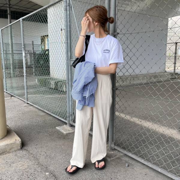 シンプルなのにオシャレ！ ワンポイントが可愛い【刺繍Tシャツ】