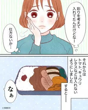 夫「弁当にトマトは美味しくない」私「分かった…」彩りを無視して”要望通りに”作った結果→夫の”酷な掌返し”に大激怒！！