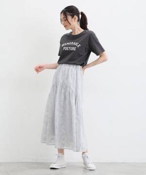 こりゃ、モテちゃうな♡【ハニーズ】シンプルコーデがあか抜ける！「柄スカート」