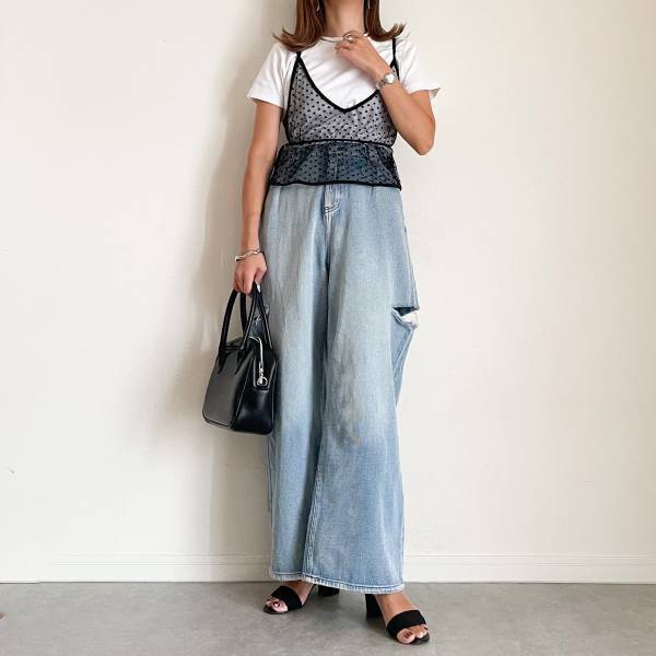 《バズり》アイテムは【しまむら】で！！”サイドカットデニム”で今っぽコーデ3選♡