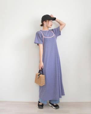 どれにしようか迷っちゃう♡【しまむら】重ね着でおしゃれ度UP！「高見えワンピ」