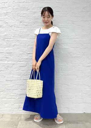即ポチ案件♡【ROPÉ PICNIC】鮮やかさが可愛い♡「ブルーカラーワンピ」