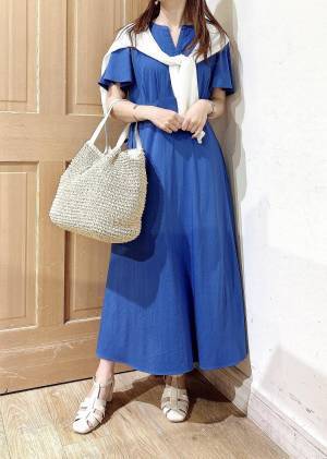 即ポチ案件♡【ROPÉ PICNIC】鮮やかさが可愛い♡「ブルーカラーワンピ」