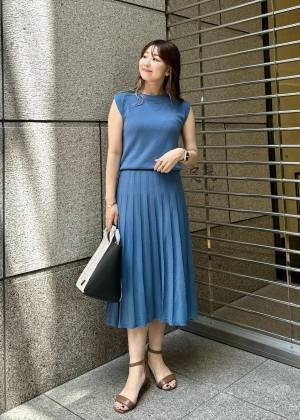 即ポチ案件♡【ROPÉ PICNIC】鮮やかさが可愛い♡「ブルーカラーワンピ」