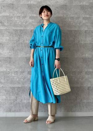 即ポチ案件♡【ROPÉ PICNIC】鮮やかさが可愛い♡「ブルーカラーワンピ」