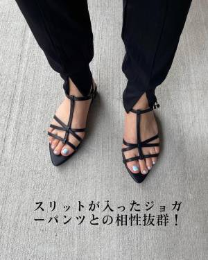 「相性抜群」で「大活躍です」♡♡【GU】”ポインテッドフラットサンダル”で「抜け感」プラスっ！