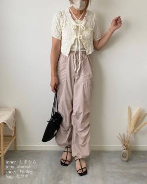 暑い夏は「絶対これ」！！色味にずきゅん♡【GU】「涼しかった」”パラシュートボトムス”