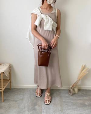 さすが【GU】だわ♡ 360度どこから見ても可愛い！ 大人っぽ「キャミワンピ」