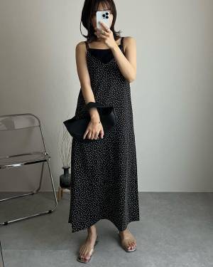 さすが【GU】だわ♡ 360度どこから見ても可愛い！ 大人っぽ「キャミワンピ」