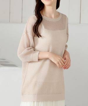 1点投入で即、サマ見え♡【ハニーズ】ほどよい透け感が、たまらん！「サマーニット」