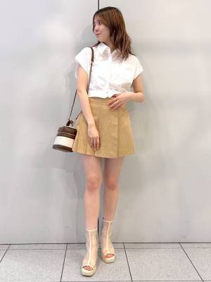 こんな可愛いのあったのぉぉ！！【Heather】シンプルで今っぽ！「短丈シャツ」