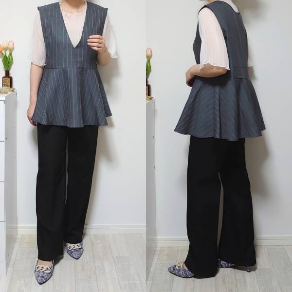 コレはもう「プチプラに見えません」！【しまむら】「万能」”ペプラムベスト”は「オールシーズン活躍」