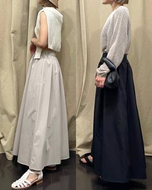 ＜大人かわいいが叶う♡＞「2サイズ」で買った！！【ユニクロ】「取り入れやすい」”ボリュームロングスカート”