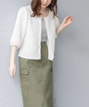 今買って長ーく使えそう♡【ハニーズ】ぽこぽこ素材が激かわ！「最旬カーデ」