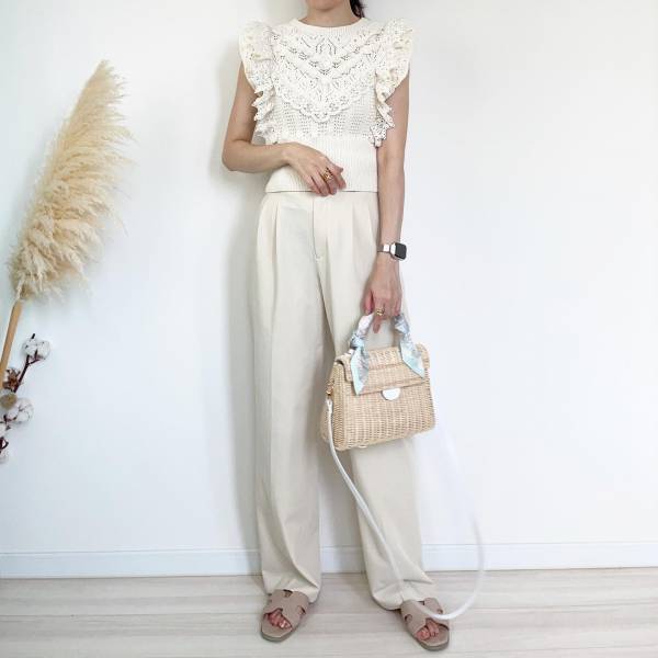 即マネしたい！おしゃれにサマ見え！【スラックスコーデ】
