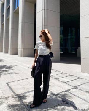 即マネしたい！おしゃれにサマ見え！【スラックスコーデ】