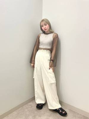 お願い！ 売切れないでっ！【JEANASIS】こりゃ、モテるやつ♡ あか抜け「透け感トップス」