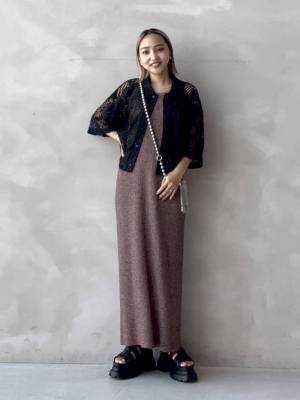 ハイ！ 買いまーす♡【JEANASIS】秋口まで長ーく着られる！「ラメニットワンピ」