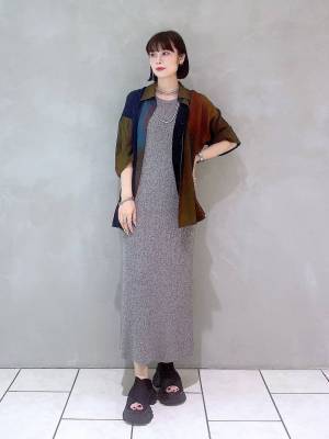 ハイ！ 買いまーす♡【JEANASIS】秋口まで長ーく着られる！「ラメニットワンピ」