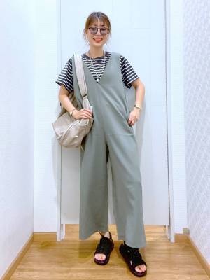 これはスルーできませんッ（泣）【グローバルワーク】値下げで大・優・勝♡「楽ちんサロペ」