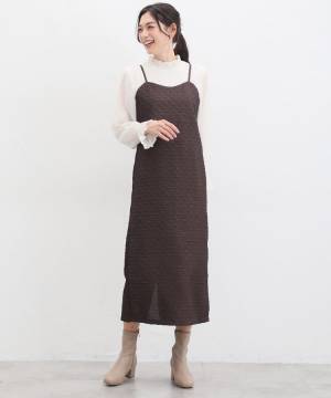 シンプルなのに大人っぽ♡【ハニーズ】着回し力、抜群だわ！！「上品キャミワンピ」