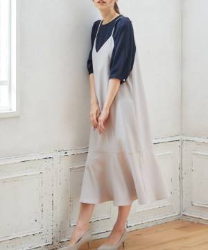 シンプルなのに大人っぽ♡【ハニーズ】着回し力、抜群だわ！！「上品キャミワンピ」