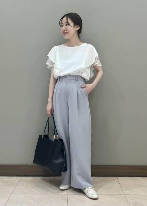 “イイ女”感えっっぐ♡【ROPÉ PICNIC】上品で可愛いーッ！！ 「フリル袖トップス」