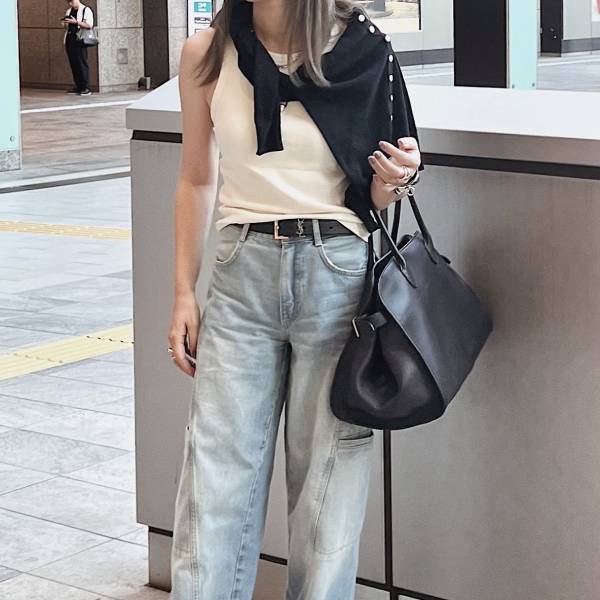 『露出も程よくてお気に入り♡』【ユニクロ】「楽」で着回し力抜群！“アメスリタンク”コーデ集