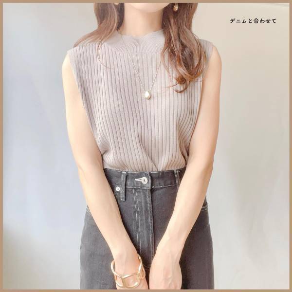 「ほんまに可愛くて大好き」「お値段以上」と大好評♡【しまむら】「見つけたら買い」な“ノースリトップス”2選