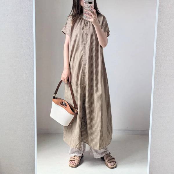 「ブラウン」に惹かれてしまった♡【しまむら】「晩夏コーデ」にピッタリ”ブラウンワンピース”2選