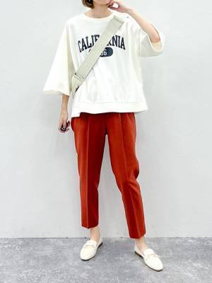 夏→秋の変わり目に！【グローバルワーク】お手入れ楽ちん「8分袖トップス」