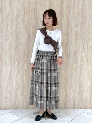 可愛さレベルMAX！！【グローバルワーク】秋にも使える♡「チェック柄スカート」